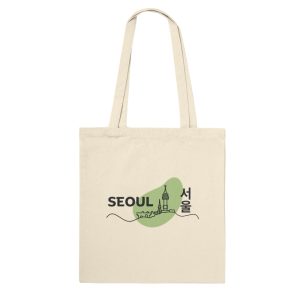 Seoul Skyline Minimalist Premium Tote Bag