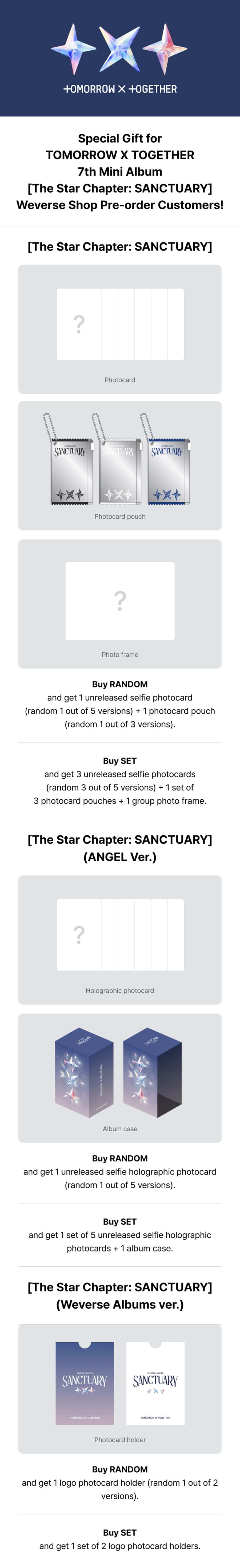 TXT - The Star Chapter : SANCTUARY (Weverse Albums ver.) (Set)