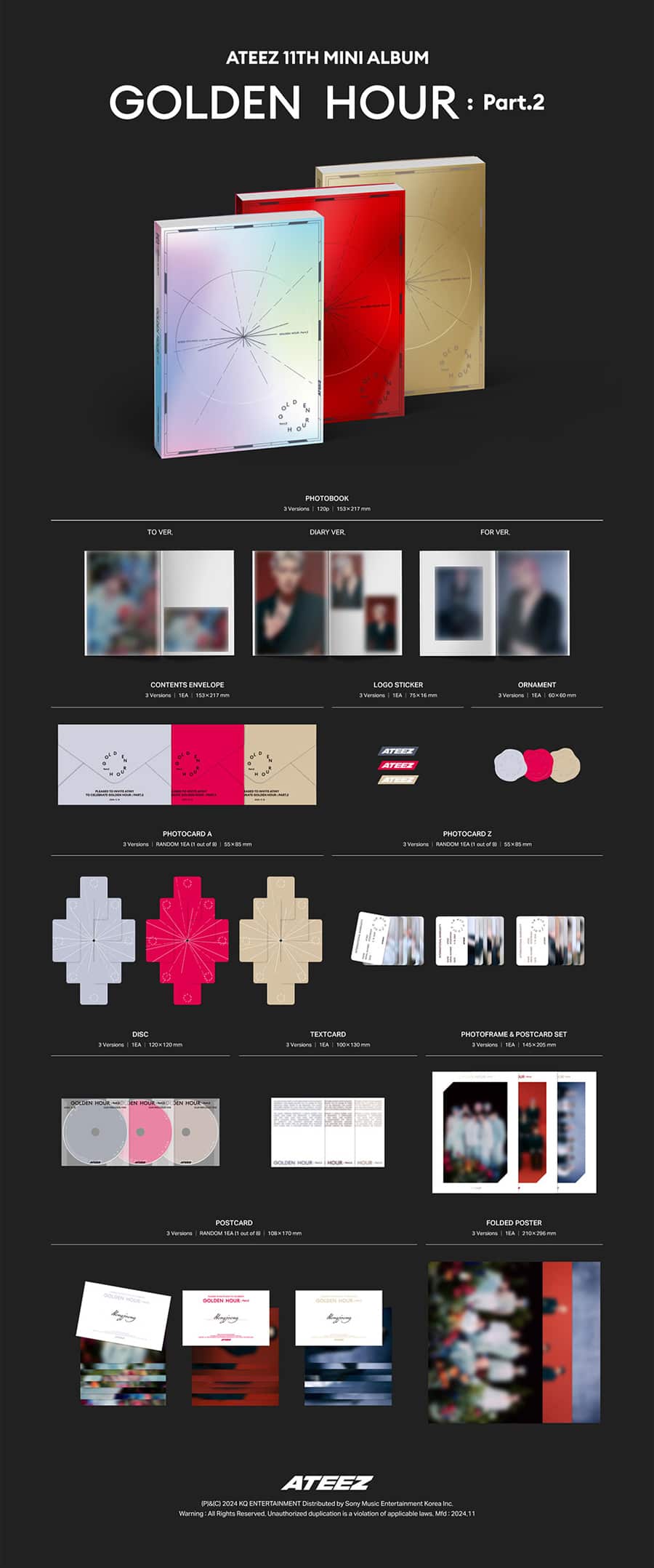 ATEEZ Golden Hour Part 2 - 11th Mini Album