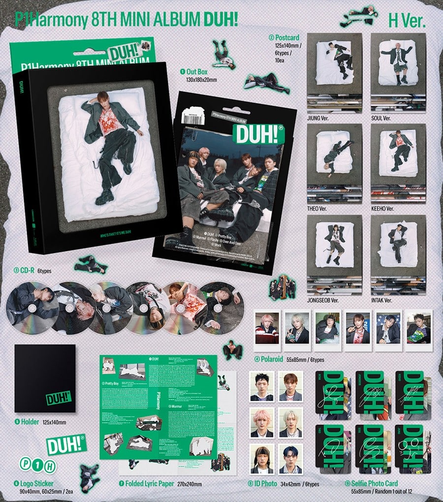 P1Harmony : DUH! – 8th Mini Album (Compact/H Ver.)