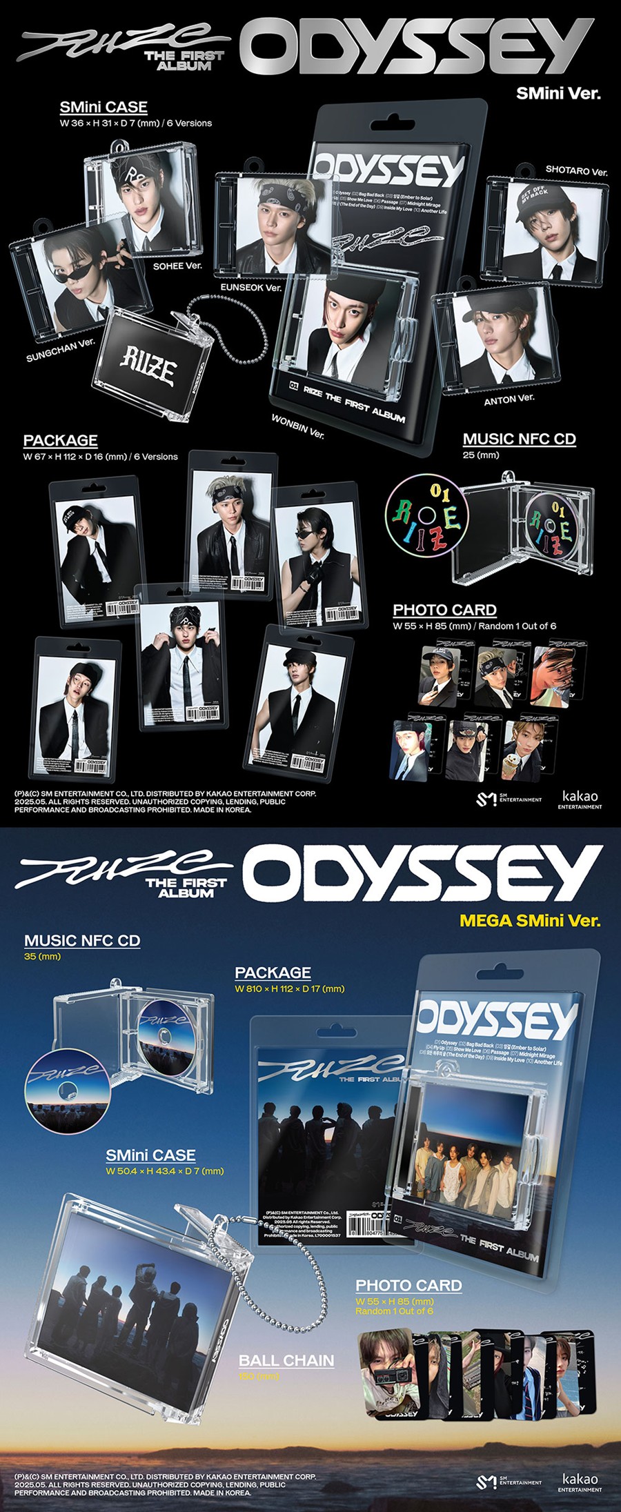 RIIZE – Odyssey 1st Album (SMini Ver.) (Smart Album)