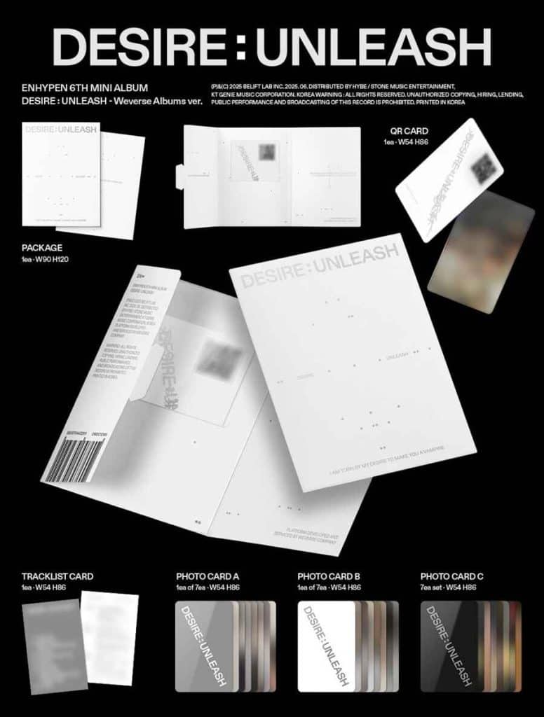 [WEVERSE POB] ENHYPEN – DESIRE : UNLEASH (Weverse Albums ver.)